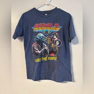 Star Wars Rebels Use the Force Graphic T-Shirt Small Blue Yoda Tee
(748)